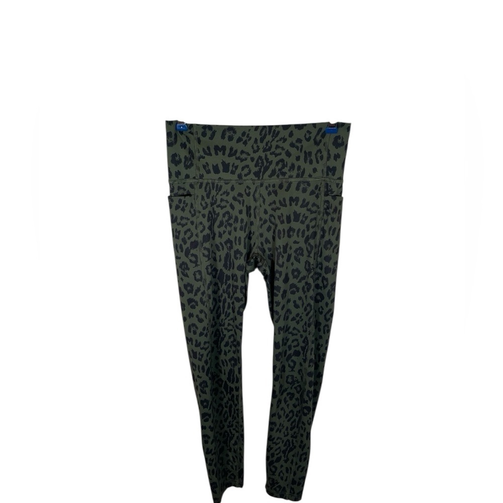X by Gottex Green Leopard Print Leggings